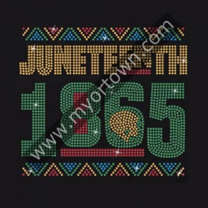 Juneteenth Freedom Day Rhinestone Transfer