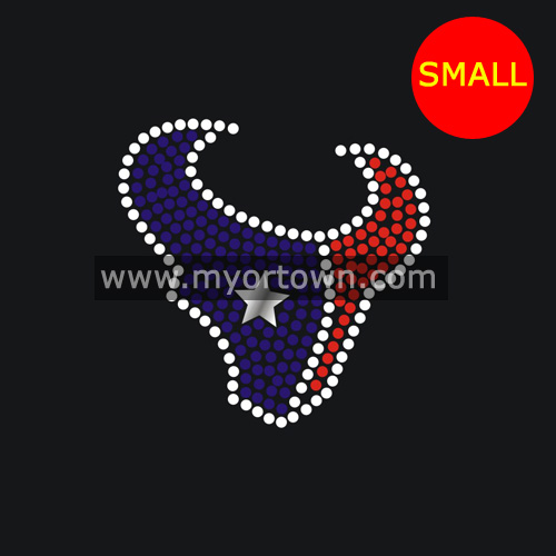 Small Houston Texans Rhinestone Transfer For Hat