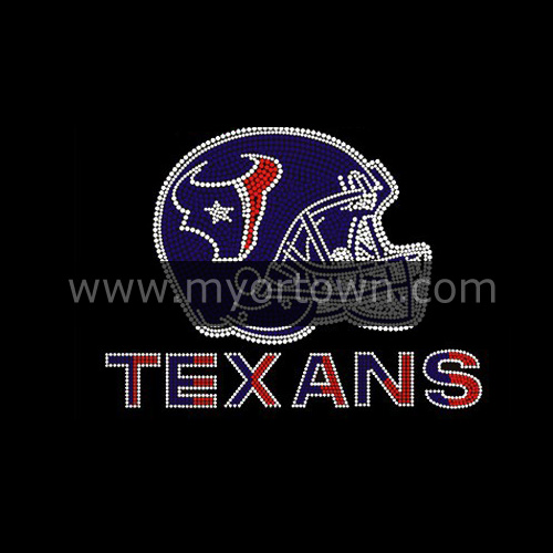 Nfl Houston Texans Helmet Rhinestone Transfers Wholesale