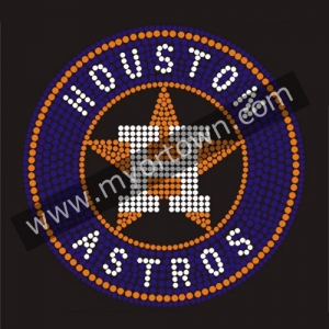 Source Hot Sell Houston Astros Iron on rhinestone transfer design wholesale  on m.