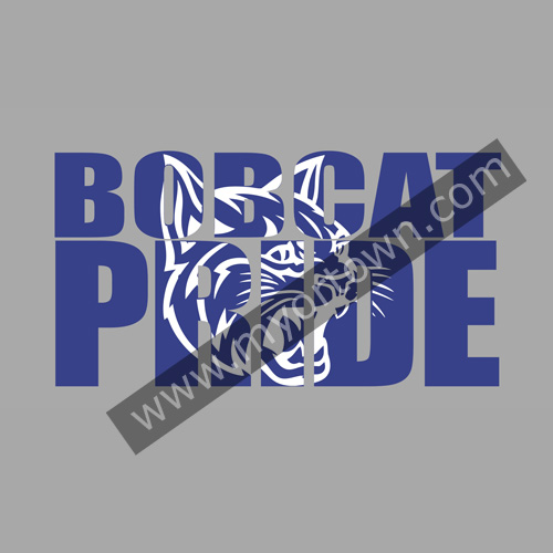 Bobcat Pride Vinyl Iron on Heat Transfer Design for T-shirts