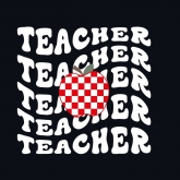 Retro Apple Teacher Screen printing Vinyl 30pcs