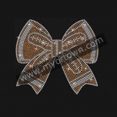 Retro Rhinestone Bow Iron on Rhinestone Transfer Decal   30pcs