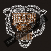 Custom Fashion Chicago Bears Pride bling hotfix iron on Rhinestone  transfer  30pcs