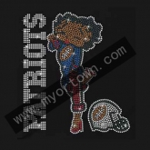 Patriots Betty Boop Thing bling hotfix iron on Rhinestone  transfer  30pcs