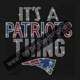 Custom It’s a Patriots Thing bling hotfix iron on Rhinestone  transfer  30pcs