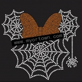 mickey with Halloween bling hotfix iron on Rhinestone  transfer  30pcs