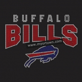 Buffalo Bulls Design Rhinestone bling hotfix iron on Rhinestone  transfer  30pcs