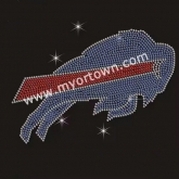 Buffalo Bills Bling Hot Fix Bulk Custom Motif Rhinestone Heat Transfer  30pcs