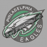 Eagles Philadelphia Bling Custom Motif Rhinestone Heat Transfer  30pcs