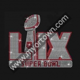 Super Bowl LIX 2025 layered Design Bling Custom Motif Rhinestone Heat Transfer  30pcs