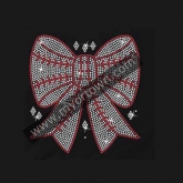 Baseball Bow Rhinestone Bling Custom Motif Rhinestone Heat Transfer  30pcs