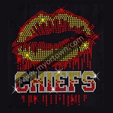 Chiefs football Bling Custom Motif Rhinestone Heat Transfer  30pcs