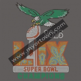 Philadelphia Eagles Super Bowl LIX Champs Bling Custom Motif Rhinestone Heat Transfer  30pcs