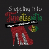 Juneteenth shoes Custom Motif Rhinestone Heat Transfer  30pcs