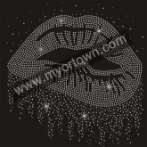 Sparkle Lips design Rhinestone Custom Motif Rhinestone Heat Transfer  30pcs