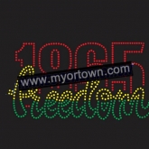 Juneteenth 1865 Freedom Custom Motif Rhinestone Heat Transfer  30pcs