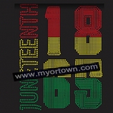 Custom Juneteenth 1865 Motif Rhinestone Heat Transfer  30pcs