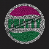 PRETTY  Rhinestone Custom Motif Rhinestone Heat Transfer  30pcs