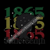 Juneteenth 1985 Rhinestone Heat Transfer  30pcs