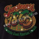 Custom Stickers Juneteenth 1985 Rhinestone Heat Transfer  30pcs
