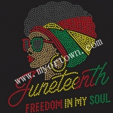 Juneteenth Freedom Day Freedom In My Soul rhinestone designs 2026 Rhinestone Transfer  30pcs
