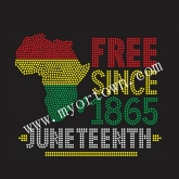 Juneteenth Freedom Day rhinestone designs 2026 Rhinestone Transfer  30pcs
