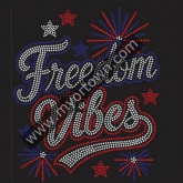 Freedom Vibes rhinestone designs 2026 Rhinestone Transfer  30pcs