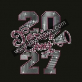 Senior Cheer 2027 Digital Rhinestone designs Rhinestone Transfer  30pcs